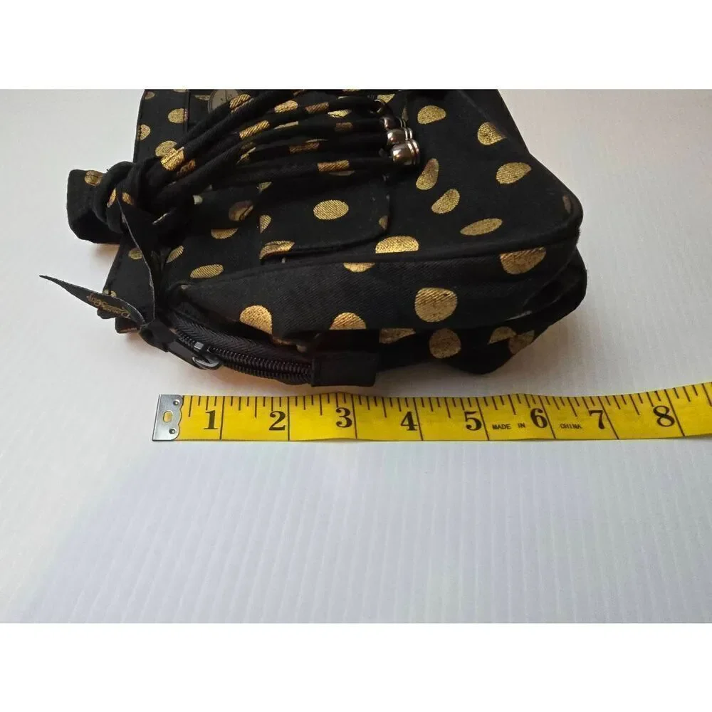 Donna Sharp Handbag Black/Gold Dot